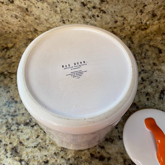 Rae Dunn Ceramic Treat Jar LICK OR TREAT Artisan Collection - Picture 5 of 6